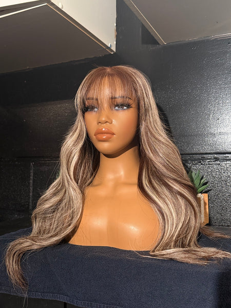 Refurbished wig blonde bang