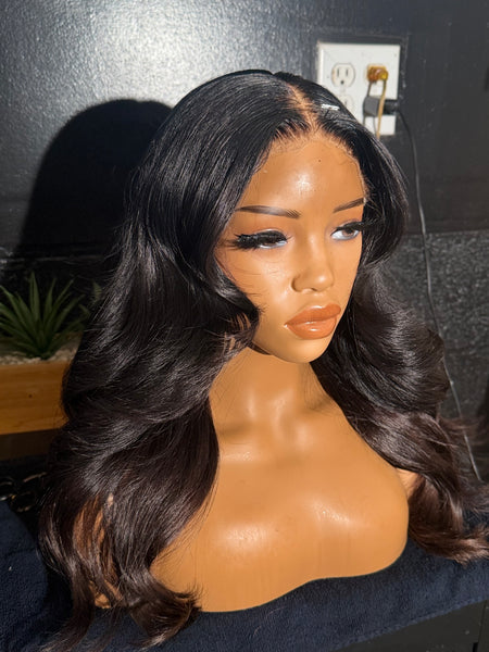 Refurbished natural black wig