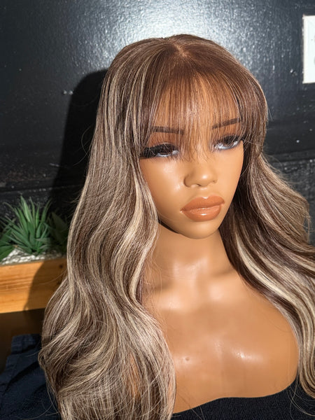 Refurbished wig blonde bang